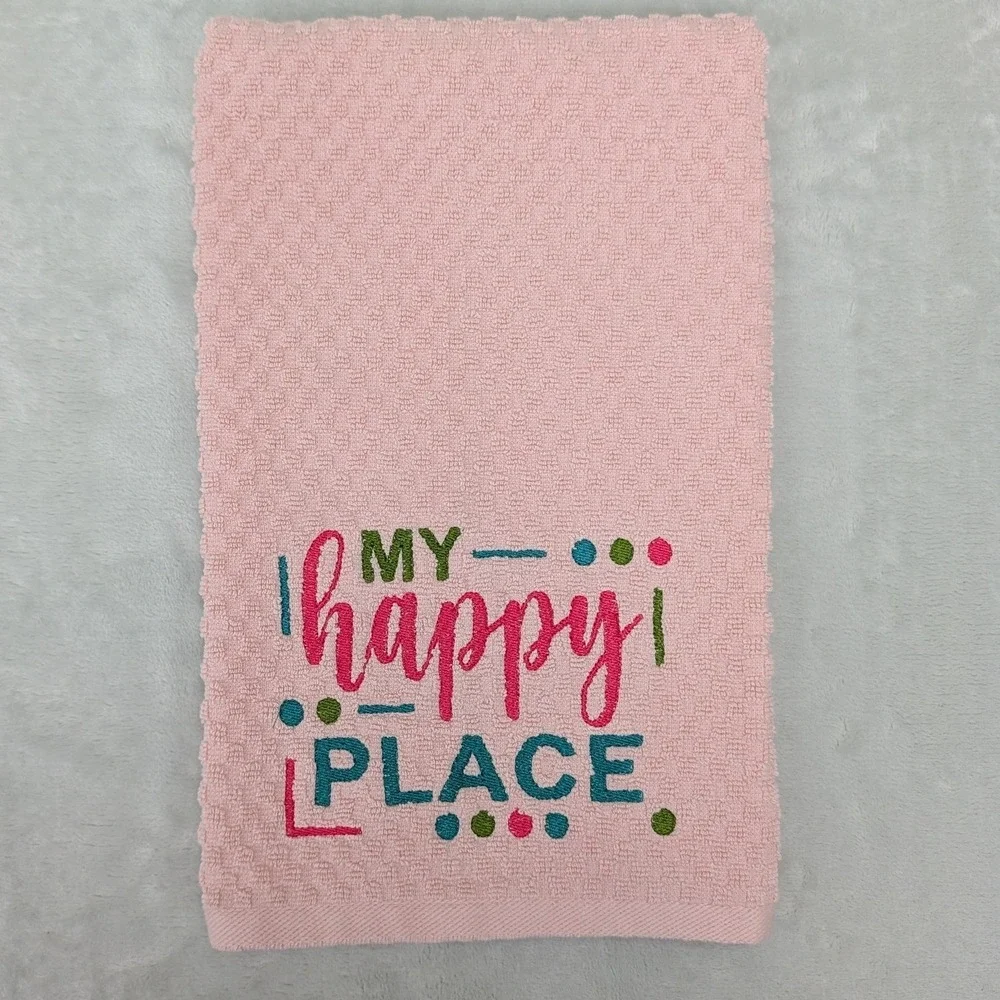My Happy Place Kitchen Bath Bar Hand Towel